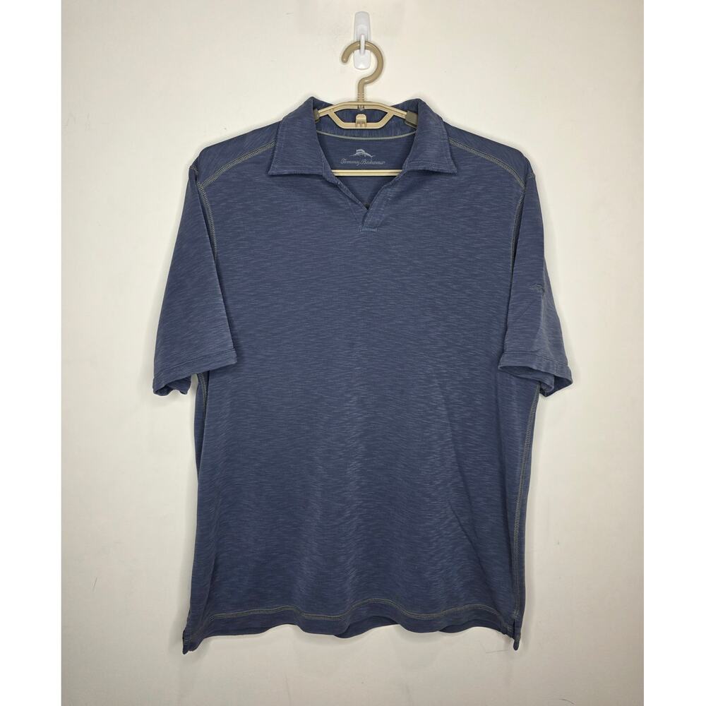 Tommy Bahama blue short sleeve polo shirt - medium